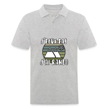 J’peux pas j’ai rando - Polo Homme - gris chiné - Devant - Kai (181cm)