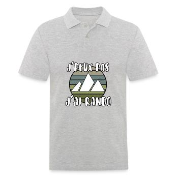 J’peux pas j’ai rando - Polo Homme - gris chiné - Devant - Kai (181cm)