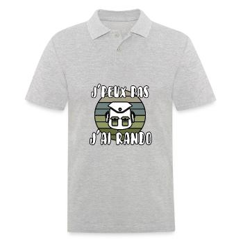 J’peux pas j’ai rando - Polo Homme - gris chiné - Devant - Kai (181cm)