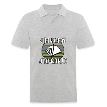 J’peux pas j’ai rando - Polo Homme - gris chiné - Devant - Kai (181cm)