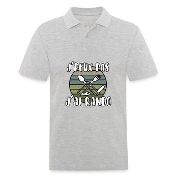 J’peux pas j’ai rando - Polo Homme - gris chiné - Devant - Kai (181cm)