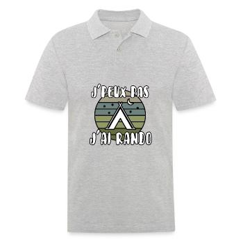 J’peux pas j’ai rando - Polo Homme - gris chiné - Devant - Kai (181cm)