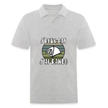 J’peux pas j’ai rando - Polo Homme - gris chiné - Devant - Kai (181cm)