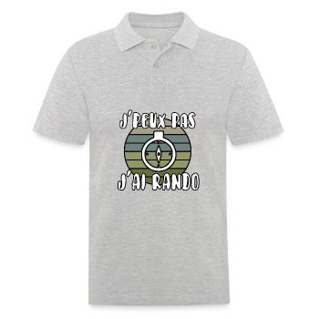 J’peux pas j’ai rando - Polo Homme - gris chiné - Devant - Kai (181cm)