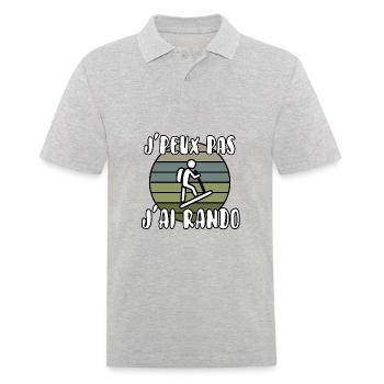 J’peux pas j’ai rando - Polo Homme - gris chiné - Devant - Kai (181cm)