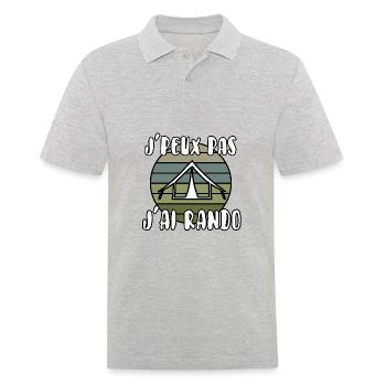 J’peux pas j’ai rando - Polo Homme - gris chiné - Devant - Kai (181cm)