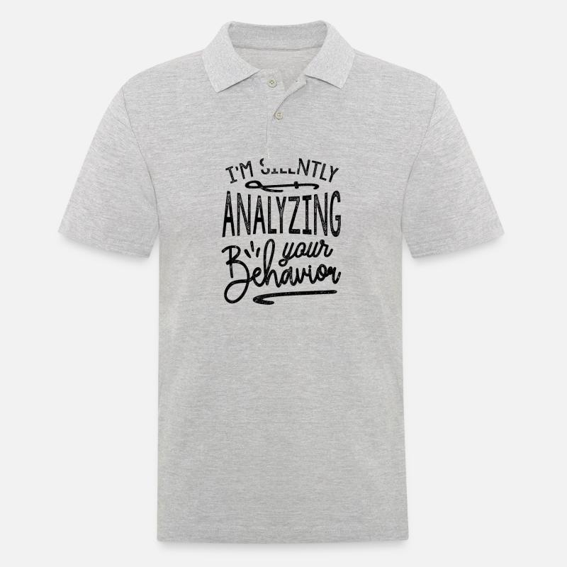 Silently Analyzing Your Behavior - Men's Polo Shirt - heather grey