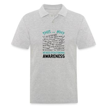 This Is Why We Need Dysautonomia Awareness - Men's Polo Shirt - heather grey - Front - Kai (181cm)