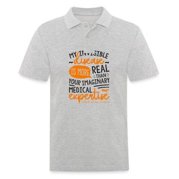 My Invisible Disease Multiple Sclerosis Awareness - Men's Polo Shirt - heather grey - Front - Kai (181cm)