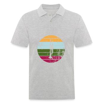 Trompette - Polo Homme - gris chiné - Devant - Kai (181cm)