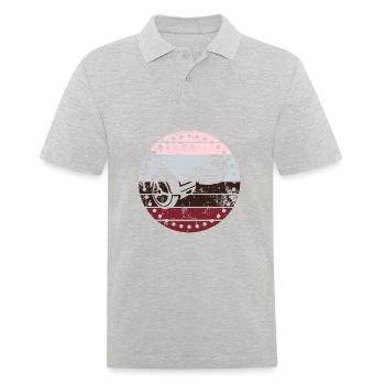 Hoverboard - Männer Poloshirt - Grau meliert - Vorne - Kai (181cm)