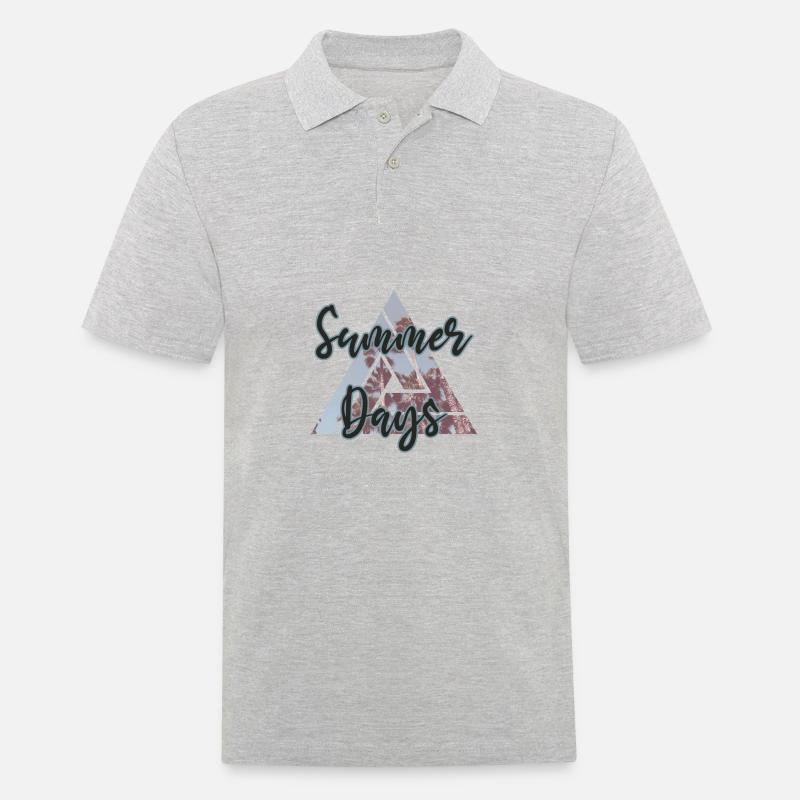 Sommer - Männer Poloshirt - Grau meliert