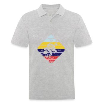 Rose - Männer Poloshirt - Grau meliert - Vorne - Kai (181cm)