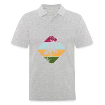 Rose - Männer Poloshirt - Grau meliert - Vorne - Kai (181cm)