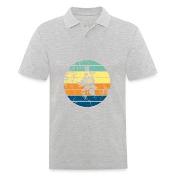 Rose - Männer Poloshirt - Grau meliert - Vorne - Kai (181cm)