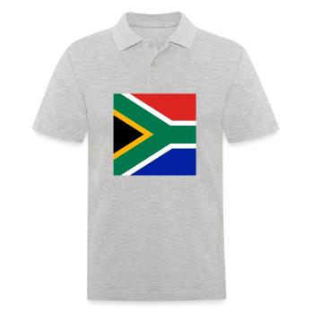 Drapeau de l’Afrique du Sud - Polo Homme - gris chiné - Devant - Kai (181cm)