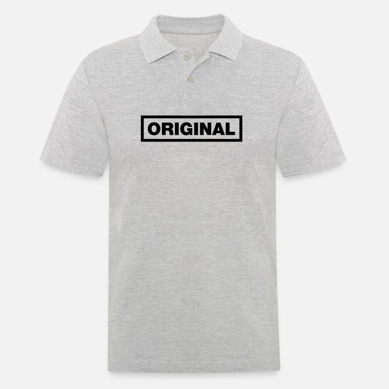 Das echte Original - Männer Poloshirt - Grau meliert