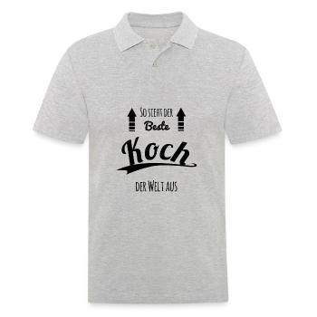 Koch - Männer Poloshirt - Grau meliert - Vorne - Kai (181cm)