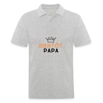 Bientôt Papa - Polo Homme - gris chiné - Devant - Kai (181cm)