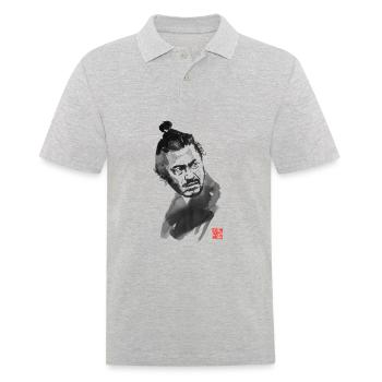 Toshiro Mifune: a great Japanese actor - Men's Polo Shirt - heather grey - Front - Kai (181cm)