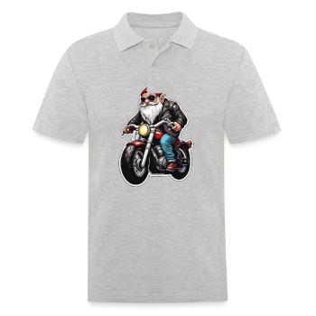 Gartenzwerg / Märchenland / Kobold / Gnom / Logo - Männer Poloshirt - Grau meliert - Vorne - Kai (181cm)