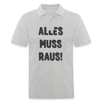 ALLES MUSS RAUS! - Männer Poloshirt - Grau meliert - Vorne - Kai (181cm)
