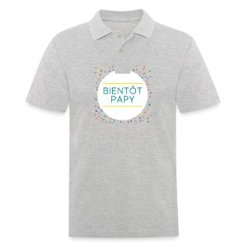 Bientôt papy - Polo Homme - gris chiné - Devant - Kai (181cm)