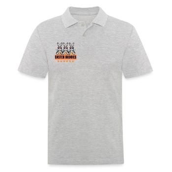 Easter Friends Cool Bunny Design - Men's Polo Shirt - heather grey - Front - Kai (181cm)