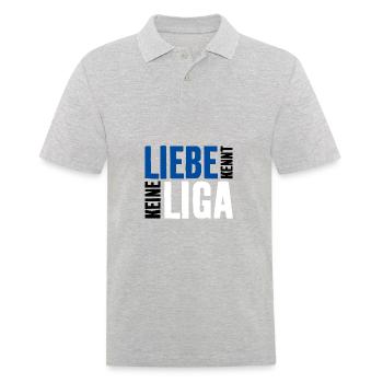 LIEBE KENNT KEINE LIGA - Männer Poloshirt - Grau meliert - Vorne - Kai (181cm)