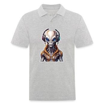 Headphones / Audio / Music / Alien / All / cool - Men's Polo Shirt - heather grey - Front - Kai (181cm)