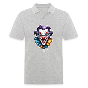 Horror Clown / Circus / Funny / Show / Halloween - Men's Polo Shirt - heather grey - Front - Kai (181cm)