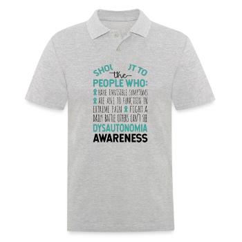 Shoutout To The People Dysautonomia Awareness - Men's Polo Shirt - heather grey - Front - Kai (181cm)