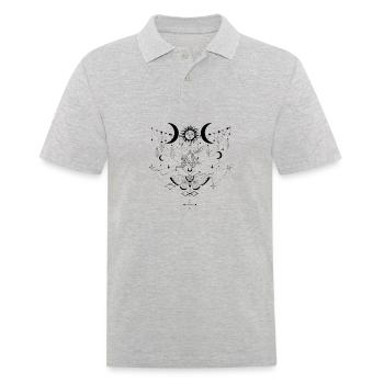 Sun Moon Stars, Boho, power, Esoteric, Snake - Men's Polo Shirt - heather grey - Front - Kai (181cm)