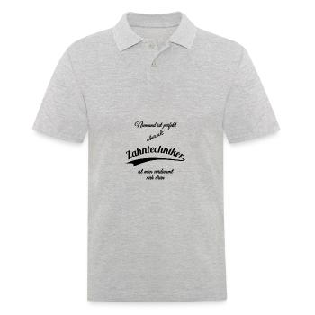 Zahntechniker - Männer Poloshirt - Grau meliert - Vorne - Kai (181cm)
