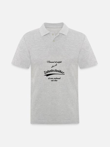 Zahntechniker - Männer Poloshirt - Grau meliert