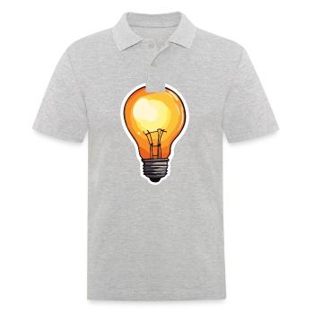 Bulb / Bulb / Brightness / Light - Men's Polo Shirt - heather grey - Front - Kai (181cm)