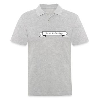 Super Archeologe - Männer Poloshirt - Grau meliert - Vorne - Kai (181cm)
