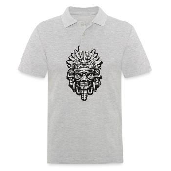 Mayan / High Culture / Peru / Mayan Calendar / Motif - Men's Polo Shirt - heather grey - Front - Kai (181cm)