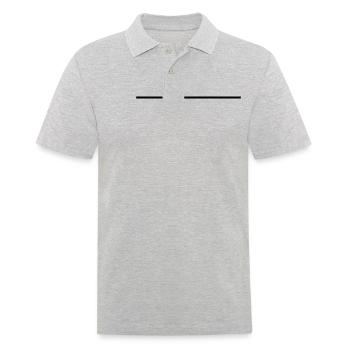 stroke_f1 - Männer Poloshirt - Grau meliert - Vorne - Kai (181cm)