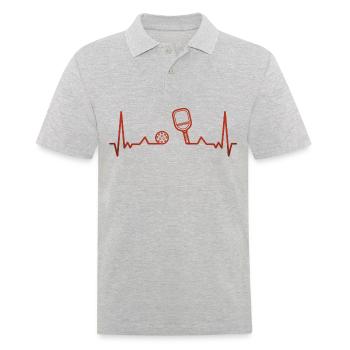 Battement de cœur Pimpleball - Polo Homme - gris chiné - Devant - Kai (181cm)