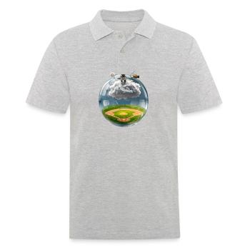 Boule de verre surréaliste contenant un terrain de baseball - Polo Homme - gris chiné - Devant - Kai (181cm)