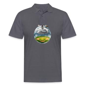 Surreale Glaskugel mit Baseballfeld - Männer Poloshirt - Anthrazit - Vorne - Nico (186cm)