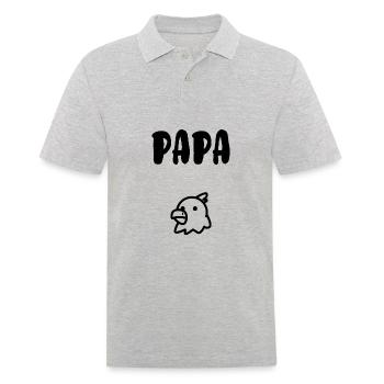Papa poule - Polo Homme - gris chiné - Devant - Kai (181cm)