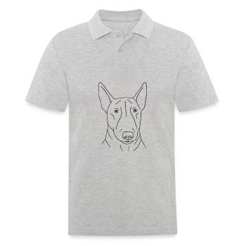 Bullterrier - Männer Poloshirt - Grau meliert - Vorne - Kai (181cm)