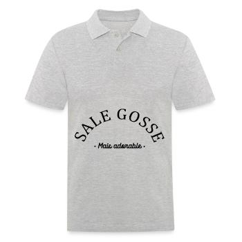 T-shirt sale gosse mais adorable cadeau drôle - Polo Homme - gris chiné - Devant - Kai (181cm)