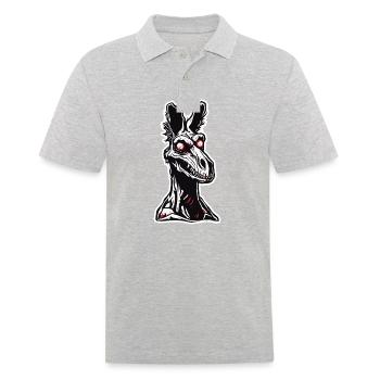 Känguru / Tier / Australien / Beuteltier / Outback - Männer Poloshirt - Grau meliert - Vorne - Kai (181cm)