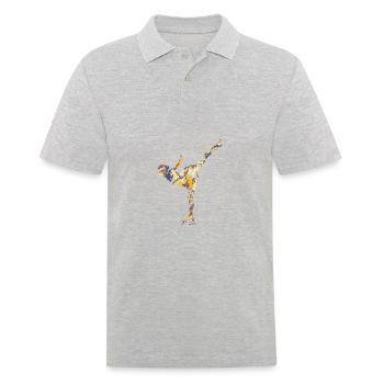 Eiskunstlauf - Männer Poloshirt - Grau meliert - Vorne - Kai (181cm)