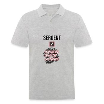 Sergent pompier - Polo Homme - gris chiné - Devant - Kai (181cm)