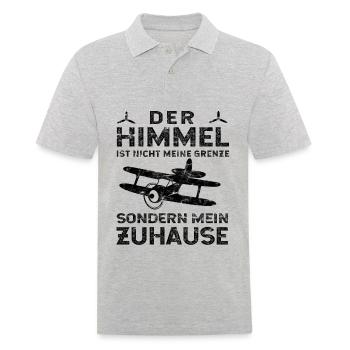 Flugzeug Pilot Flieger Flug Spruch - Männer Poloshirt - Grau meliert - Vorne - Kai (181cm)