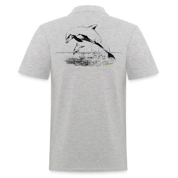 dauphins - Polo Homme - gris chiné - Dos - Kai (181cm)